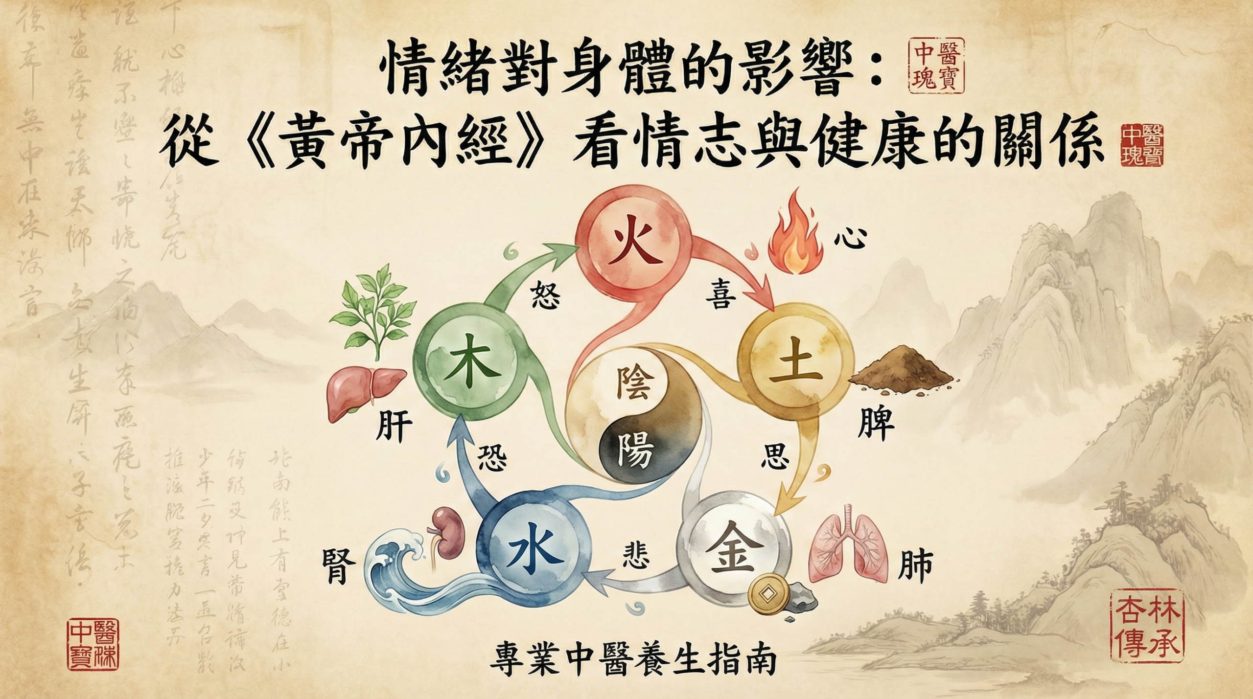 情緒對身體的影響:從《黃帝內經》看情志與健康的關係 - 淨心旅