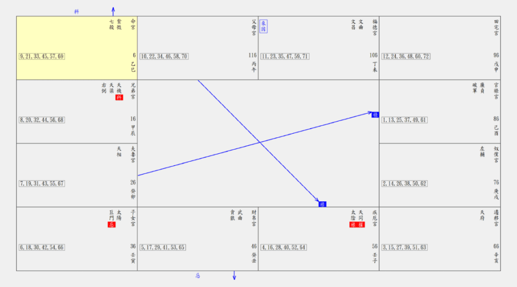 北派紫微斗數父疾線案例解析